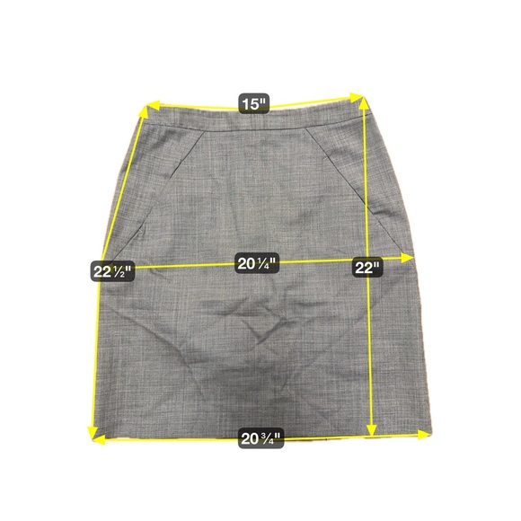 Theory Women's Charcoal Wool Pencil Skirt - Picture 2 of 4